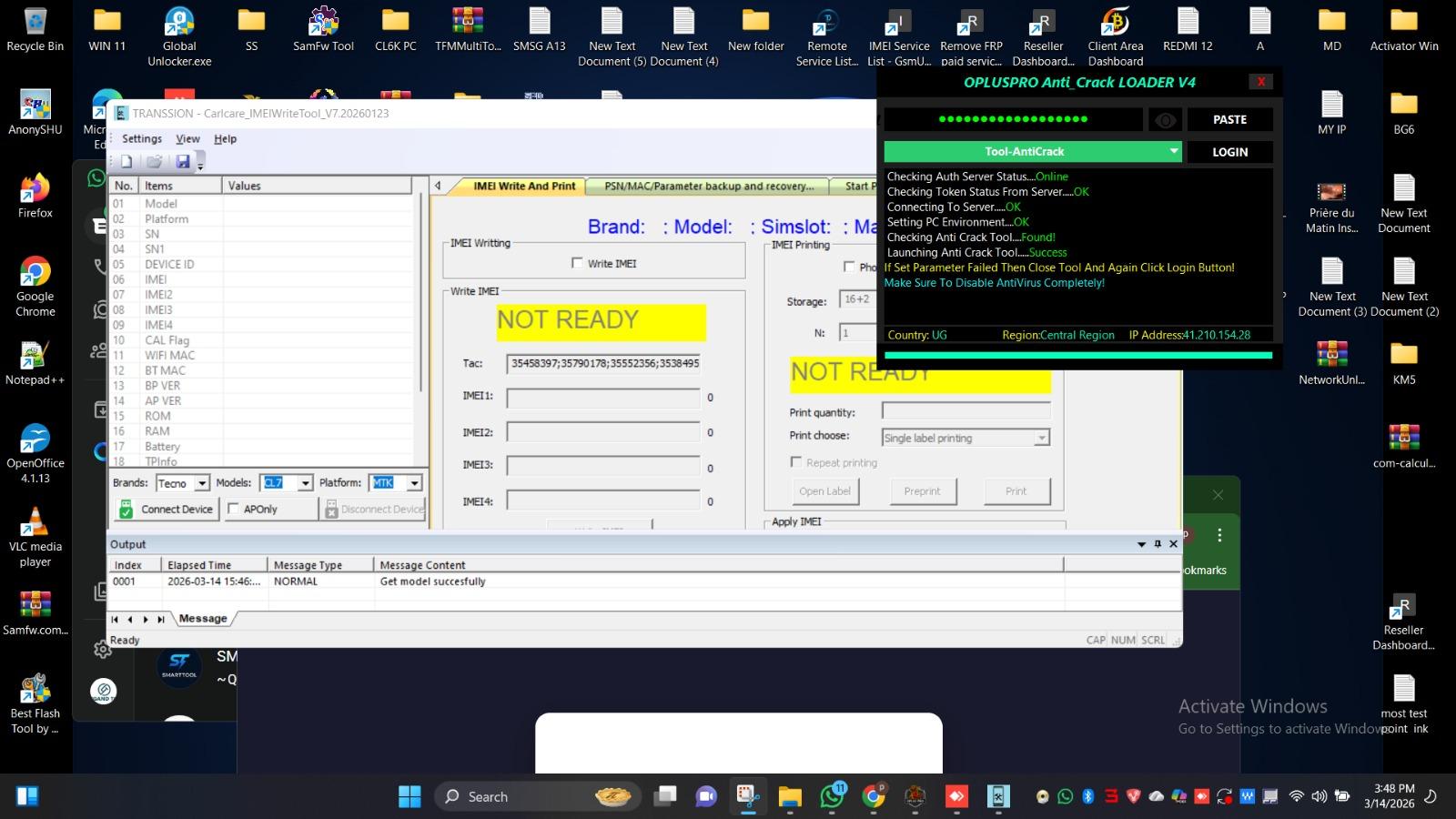 OPLUSPRO TECNO/INFINIX/ITEL LOADER AntiCrack OTP